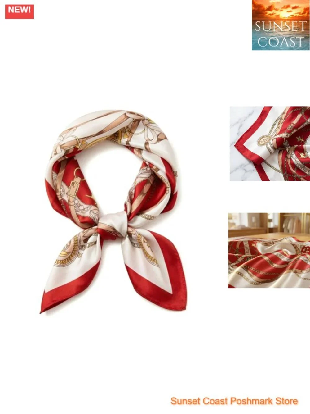 100% Pure Mulberry Silk Scarf 26x26 Lightweight Square Headscarf